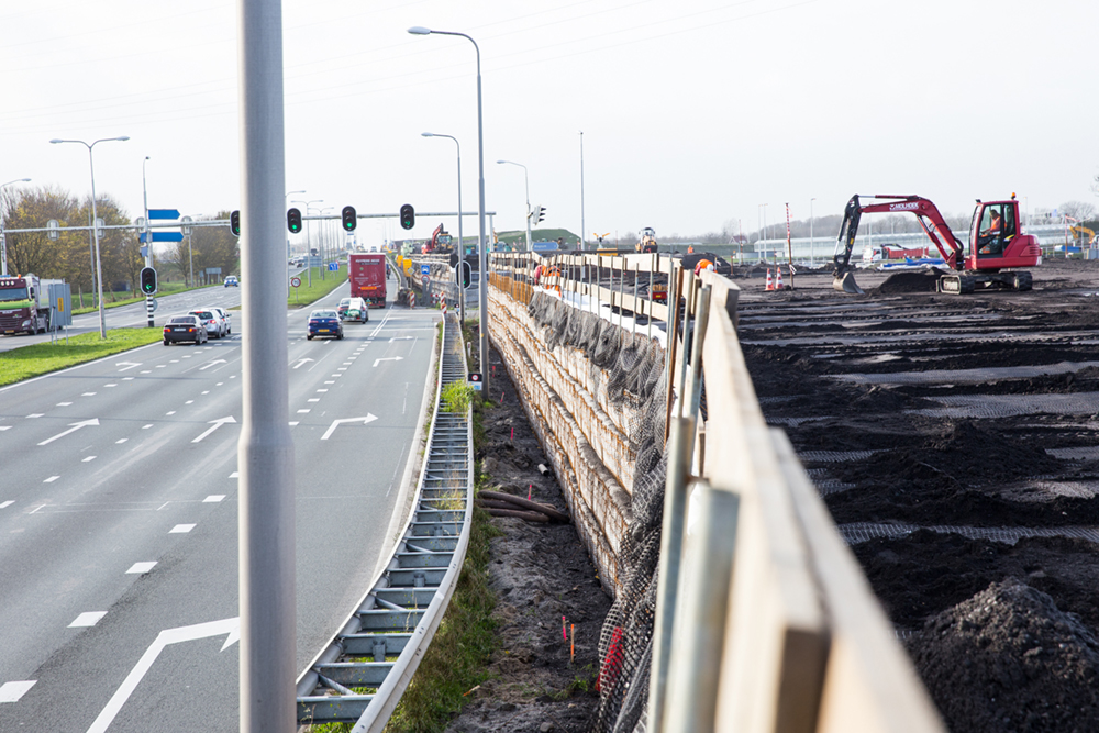 Westfresiaweg N23 Hoorn gewapende grondconstructie